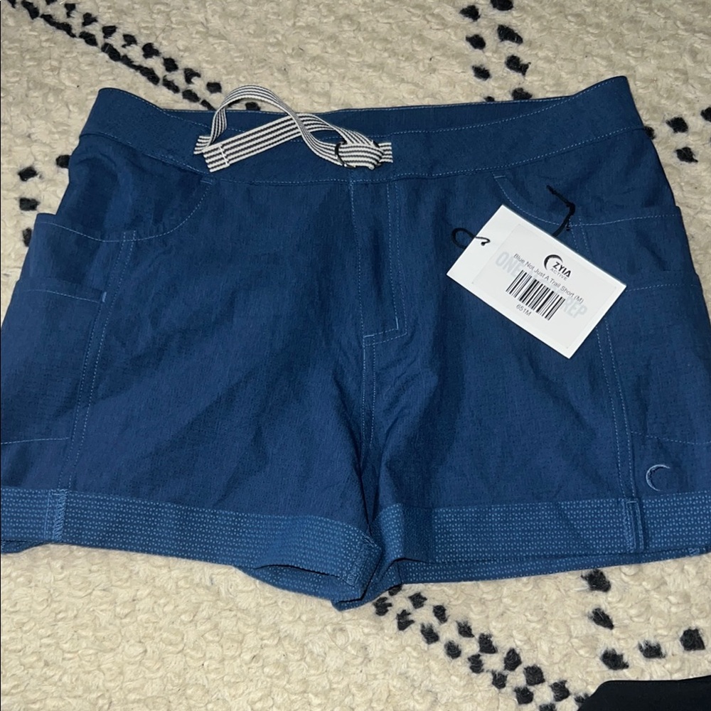 ZYIA Navy Athletic Shorts with Drawstring